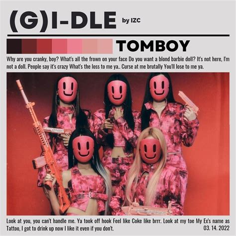 Gidle Tomboy Mvpalette Kpopmv Tomboy Quotes U Kiss Look At You