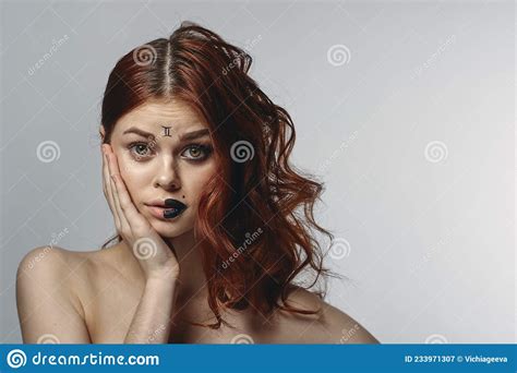 Pretty Woman Bright Makeup Zodiac Sign Astrology Gemini Stock Image Image Of Astronomy Beauty