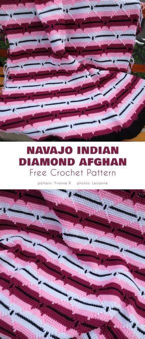 Navajo Hopi Nature Diamond Free Crochet Afghan Crochet Afghan