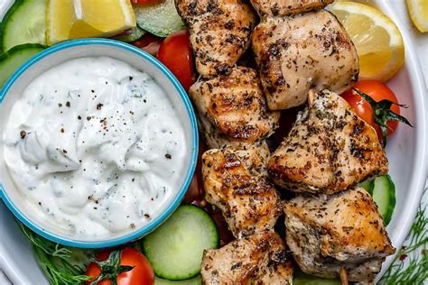 Put the fork into a few strands of spaghetti; Grilled Chicken Skewers With Homemade Tzatziki: This Easy ...