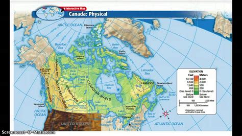 Download Physical Map Usa And Canada Free Vector