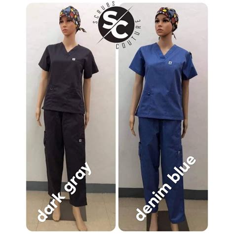 Scrub Suit Classic V Neck Top With Id Holdercargo 10 Pocket Pants