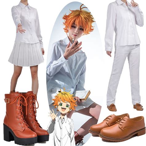 The Promised Neverland Cosplay Costume Anime Shoes Yakusoku No Neverland Emma Norman Ray Cos