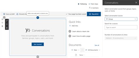 yammer integration in the sharepoint add in model microsoft learn