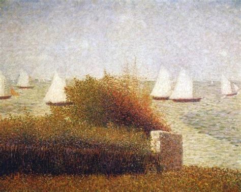 Suerat Georges Seurat Pointillism Sailboat Painting
