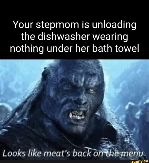 Your Stepmom Is Unloading The Dishwasher Wearing Nothing Under Her Bath