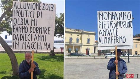 Olbia Vittima Dellalluvione Protesta Ridatemi La Casa