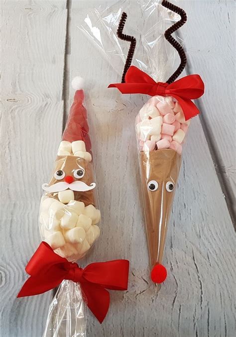 details about christmas santa and reindeer hot chocolate cones christmas eve box s … in 2020