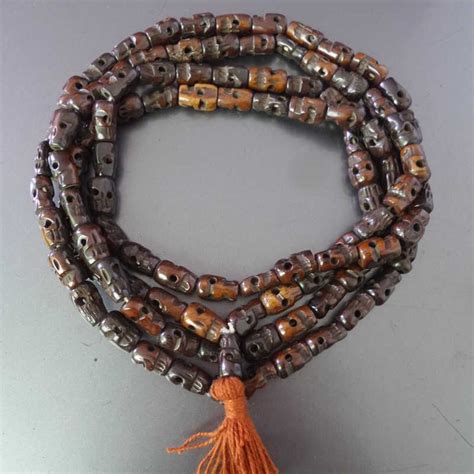 bro541 tibetan buddhist 108 yak bone skull prayer beads malas for man mala prayer beads men