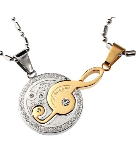 Quality of a musical note or sound or tone spectrogram of the first secon. Stainless Steel Musical Note Couple Matching Set Two Tone Color Pendants - CJ11BPKG21R | Musical ...