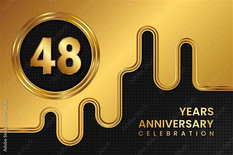 48 Year Anniversary Celebration Template Design Golden Anniversary