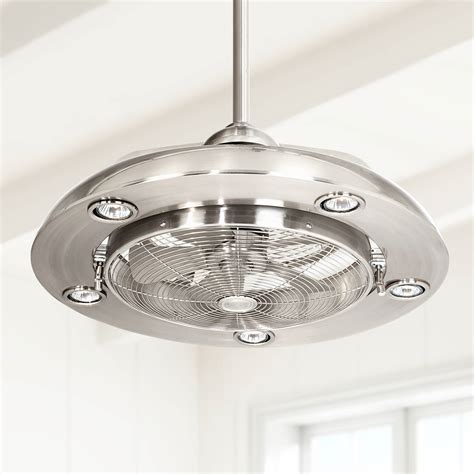Shop with afterpay on eligible items. 24" Modern Ceiling Fan with Light LED Remote Brushed ...