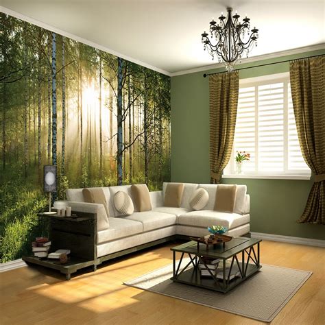 Woodland giant wall mural (8 sheet): 1 Wall Giant Wallpaper Mural Forest 3.15m X 2.32m