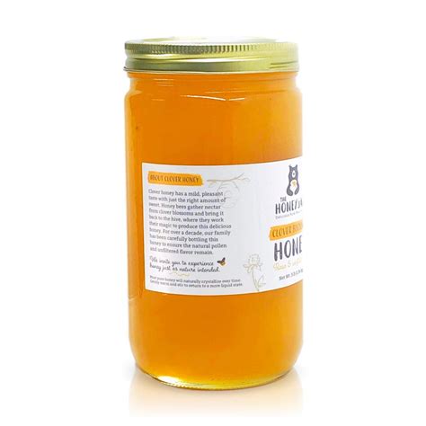 the honey jar raw clover honey unfiltered and unpasteurized honey pure honey sourced from