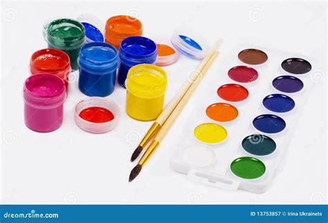 Brushes And Paints Stock Image Image Of Brush Creativity 13753857