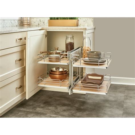 Rev A Shelf Chrome Blind Corner Cabinet Organizer Wayfair