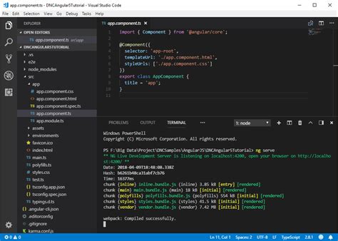 Create Your First Angular Application Ng New And Serve Dot Net