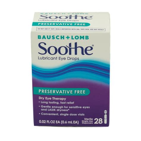 Bausch Lomb Soothe Lubricant Eye Drops Masune First Aid Safety