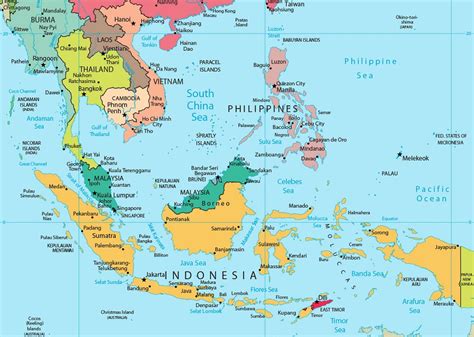 Peta Asean Hd Negara Negara Asean Gambar Asia Tenggara Lengkap Images