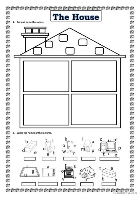 My house: English ESL worksheets pdf & doc