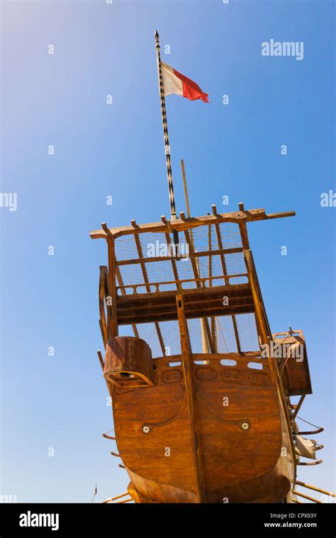 Old Dhow Traditional Arab Sailing Vessel Dubai United Arab Emirates