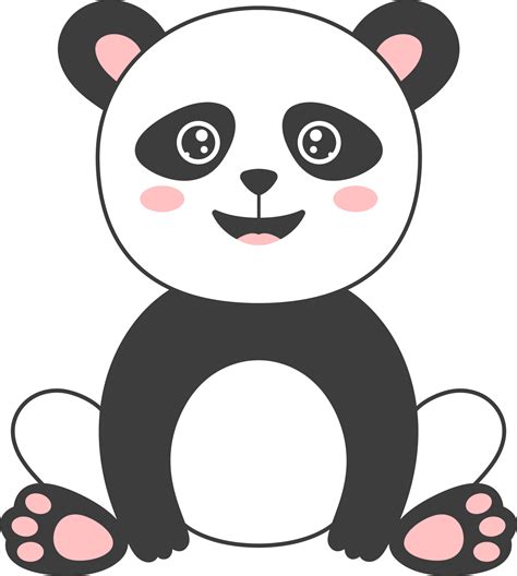 Panda Bear Clipart Design Illustration 9380077 Png