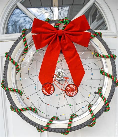 Building wheels from scratch is the best way to learn the craft of wheel truing, to get the feel for how a wheel responds to spoke adjustments. Bicycle Christmas Wreath Made from a Bike Wheel