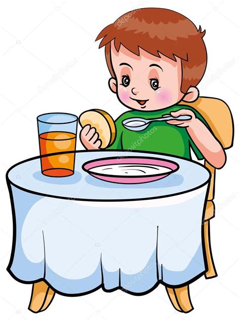 imagenes de un niño comiendo animado fotomural ilustración de dibujos animados niña comiendo