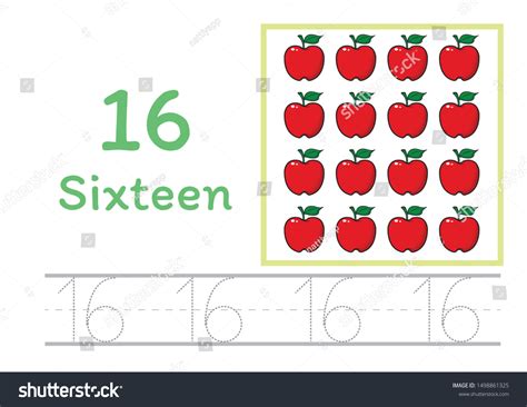 Counting Number Tracing Cartoon Clipart Worksheets Vector De Stock