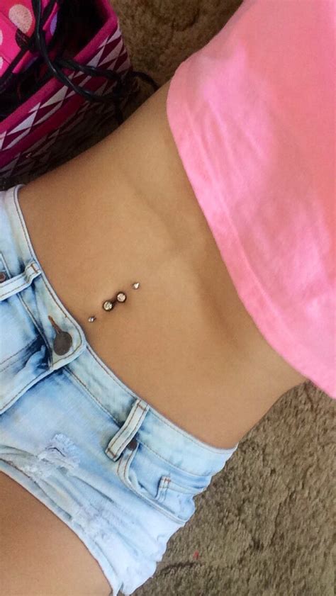 Double Naval Piercing Top And Bottom Belly Button Piercing Belly Button Piercing Piercings