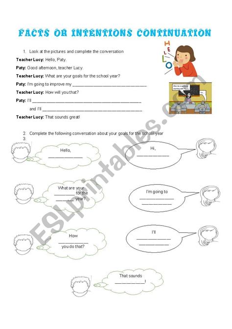 Facts Or Intentions Continuation 2 Esl Worksheet By Sweetmarry2910