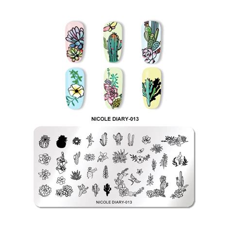 Buy Nicole Diary Nail Stamping Plates Overprint Nail Stamp Plate At