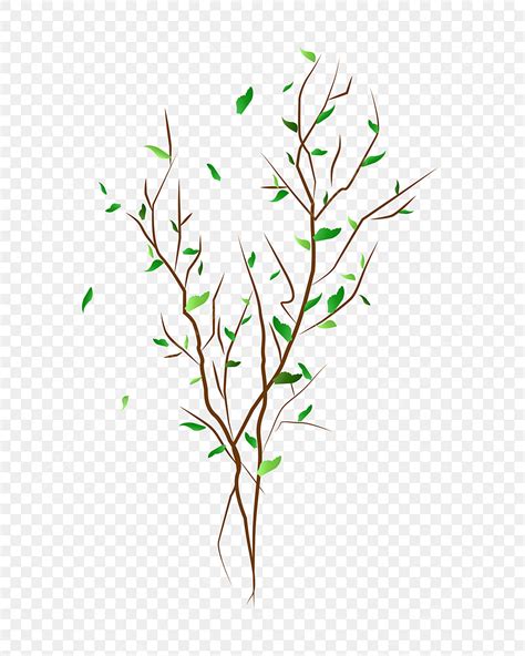 Leaves Tree Branch Vector Hd Png Images Vector Cartoon Tree Branch