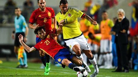 spain  colombia international friendly match report goals morata saves spain ascom