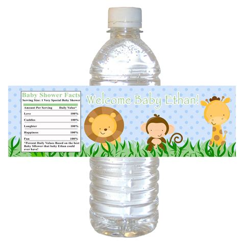 Baby Shower Water Bottle Label Template Free Labels For Your Ideas