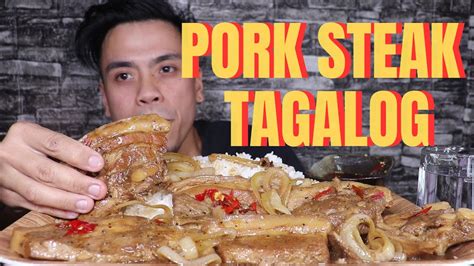 pork steak tagalog mukbang youtube