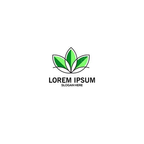 Gambar Logo Bunga Teratai Hijau Sederhana Dan Modern Vektor Lotus