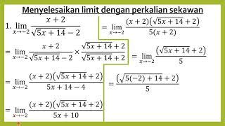 Contoh Soal Limit Fungsi Aljabar Metode Perkalian Sekawan Kumpulan