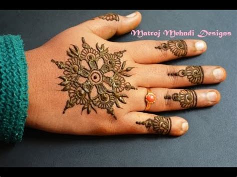 Imple and beautiful shuruba designs / 28 easy and. Simple Easy Mehndi Henna Designs For Beginners | Matroj Mehndi Designs | Design-1 - YouTube