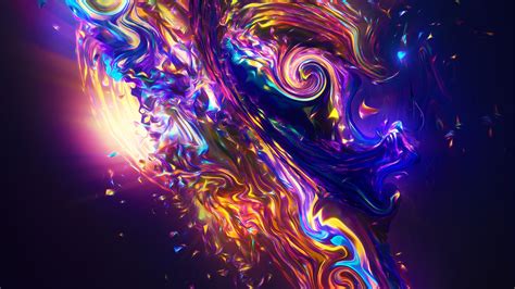 Download Carnival Colorful Fractal Abstract Wallpaper 3840x2160 4k
