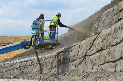 Decorative Sculpted Shotcrete Wall Completed In Suburban Denver