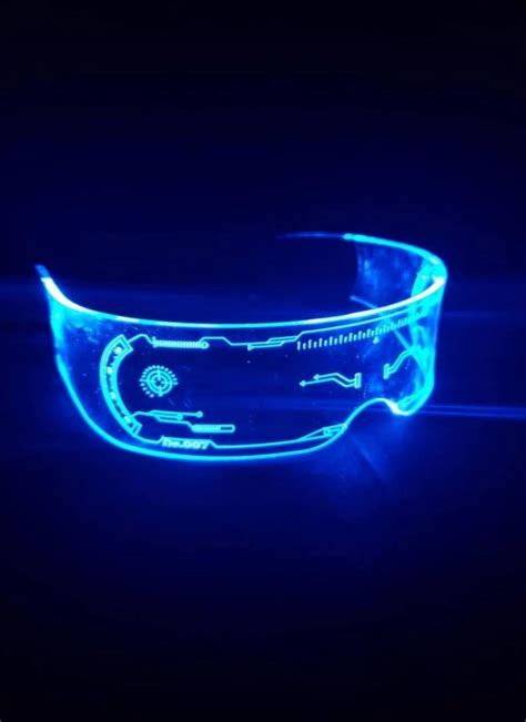 7 colors led visor glasses cyberpunk tron cybergoth goggles cosplay