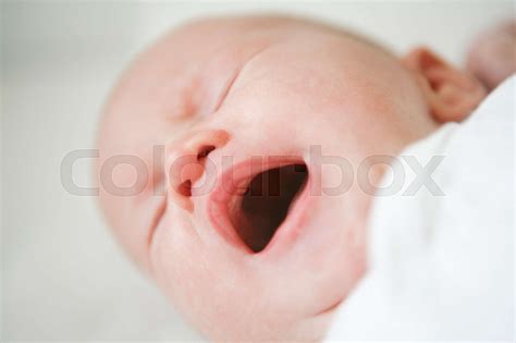 Baby Screaming Stock Image Colourbox