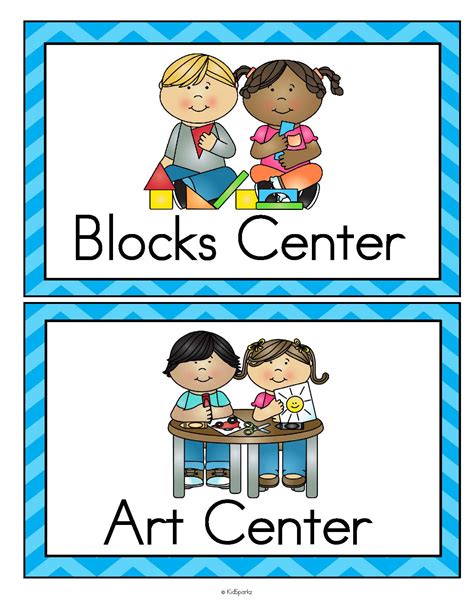 Free Preschool Printable Center Signs Login Information Accountloginask