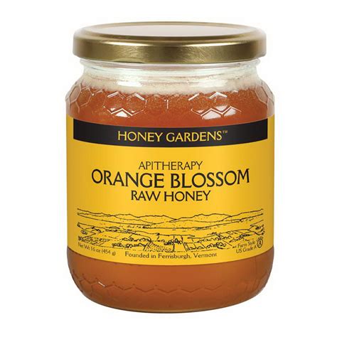 Honey Gardens Orange Blossom Raw Honey 1 Lb