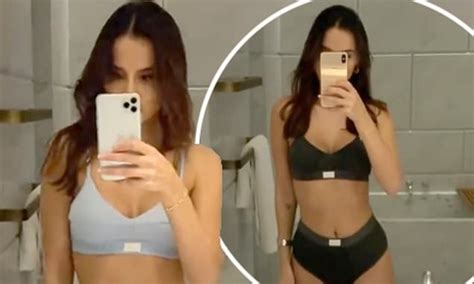 Lucy Watson Flaunts Her Toned Physique In Blue And Black Lingerie Sets