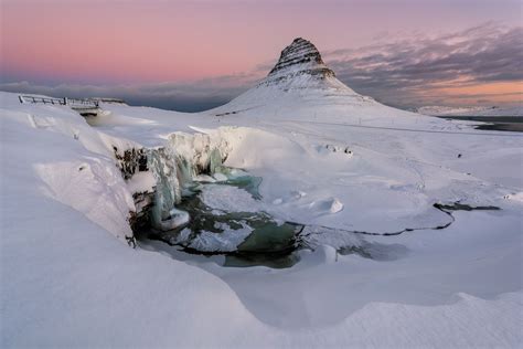 Kirkjufell In Winter Sometimes There Is A Lot Of Snow In Iceland