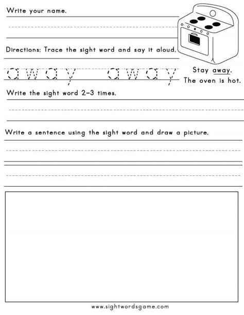 Printable Sight Word Worksheets To Build A Childs Vocabulary