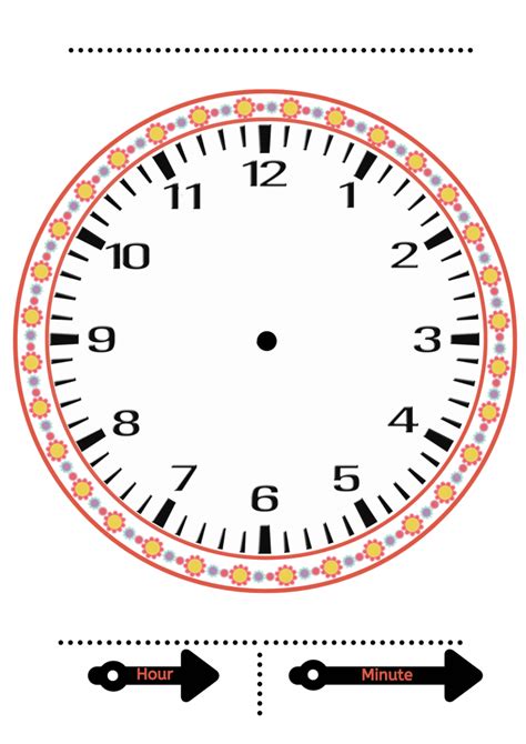 Clock Face Template For Kids