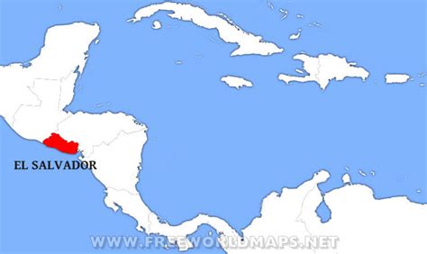 World Map El Salvador Located United States Map